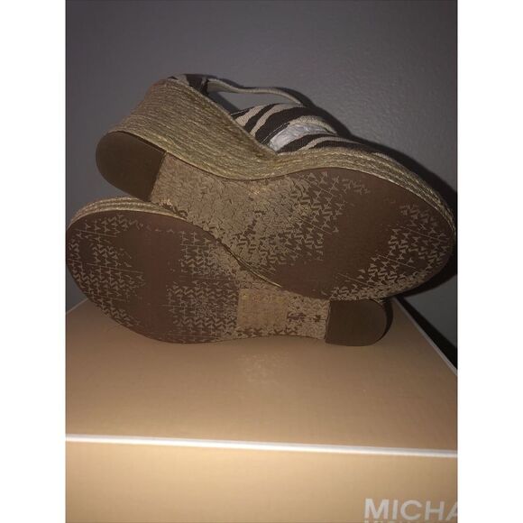 MICHAEL MICHAEL KORS Womens Tiger Platform Damita Wedge Espadrille Shoes 6 M - Picture 3 of 6